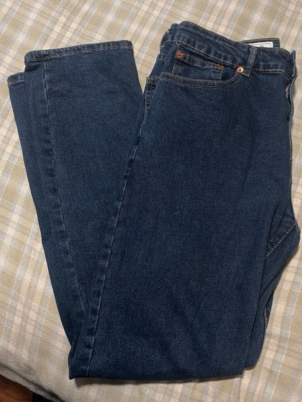 GAP Men's Straight Jeans in Dark Blue Denim